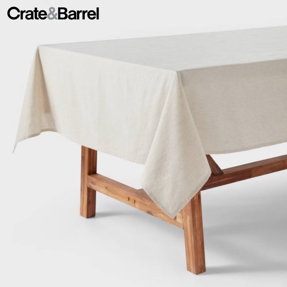Crate&Barrel Other - Crate & Barrel Linden Ecru Tablecloth